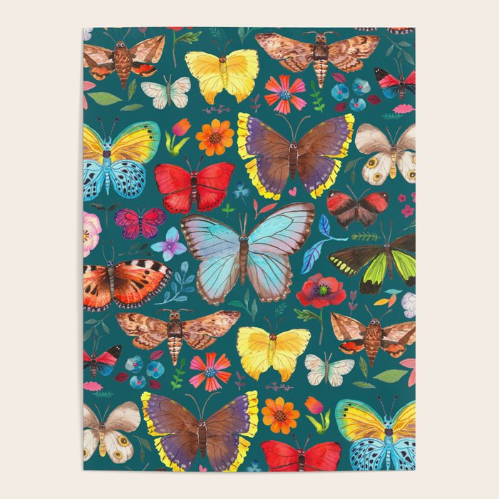 Cutie Butterfly Family - darkbg Poster Gallery Image 1