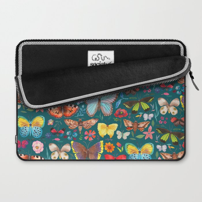 Cutie Butterfly Family - darkbg Laptop Sleeve Gallery Image 2