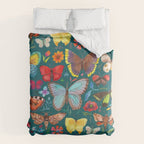 Cutie Butterfly Family - darkbg Comforter Gallery Image 6