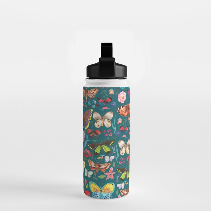Cutie Butterfly Family - darkbg Water Bottle Gallery Image 2