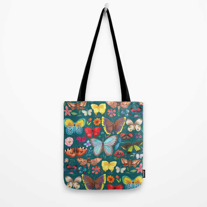 Cutie Butterfly Family - darkbg Tote Bag Gallery Image 2