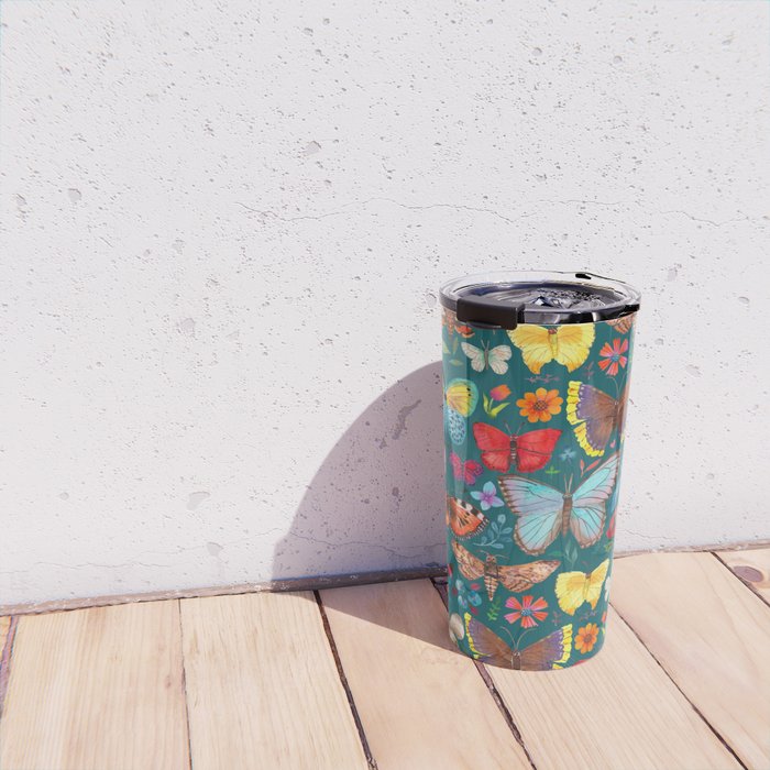 Cutie Butterfly Family - darkbg Travel Mug Gallery Image 4