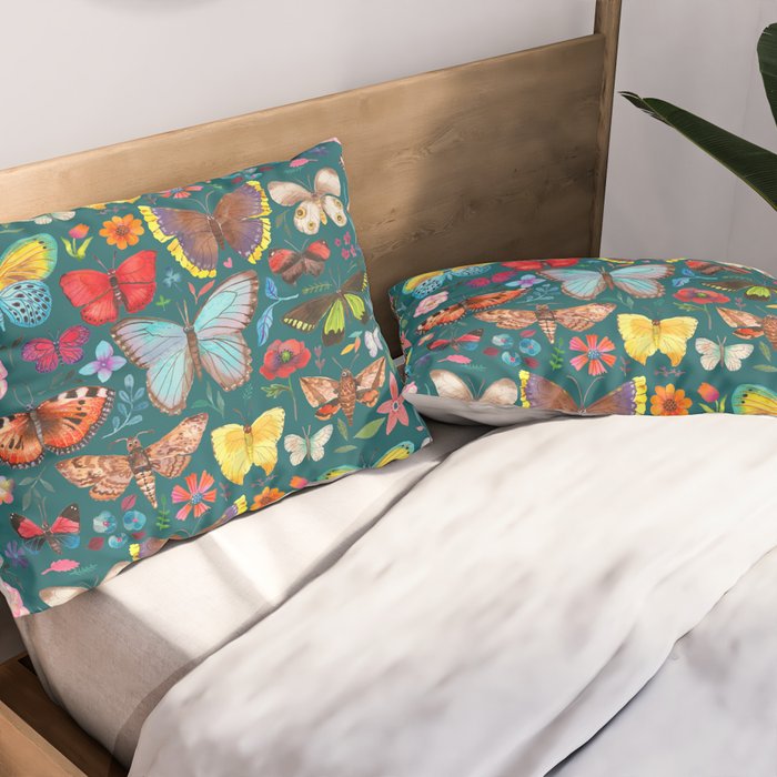 Cutie Butterfly Family - darkbg Pillow Sham Gallery Image 2