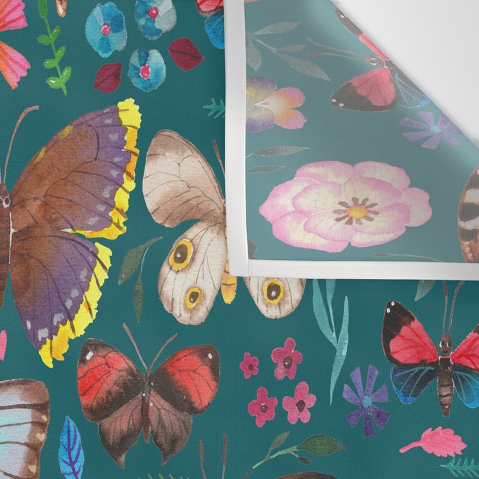 Cutie Butterfly Family - darkbg Wall Tapestry Gallery Image 3