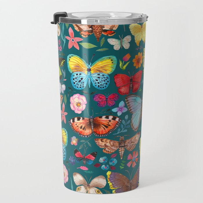 Cutie Butterfly Family - darkbg Travel Mug Gallery Image 3