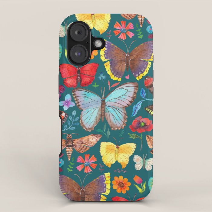 Cutie Butterfly Family - darkbg iPhone Case Gallery Image 1