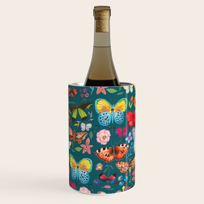 Cutie Butterfly Family - darkbg Wine Chiller Gallery Image 2
