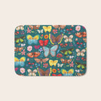 Cutie Butterfly Family - darkbg Bath Mat Gallery Image 1