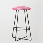 Pink christmas pine tree doodle pattern Stool Gallery Image 1