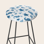Sea Creatures | Light Blue Ocean Animals Stool Gallery Image 2