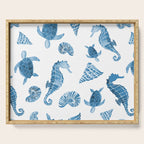 Sea Creatures | Light Blue Ocean Animals Serving Tray Gallery Image 1