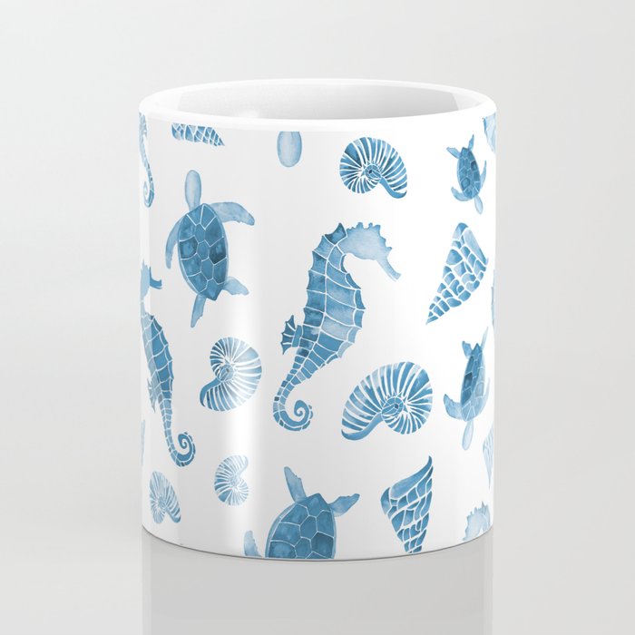 Sea Creatures | Light Blue Ocean Animals Coffee Mug Gallery Image 4