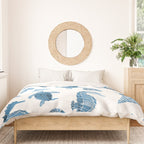 Sea Creatures | Light Blue Ocean Animals Duvet Cover Gallery Image 3