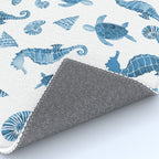 Sea Creatures | Light Blue Ocean Animals Rug Gallery Image 4