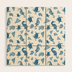 Sea Creatures | Light Blue Ocean Animals Wood Wall Art Gallery Image 1