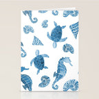 Sea Creatures | Light Blue Ocean Animals Stationery Card Gallery Image 2