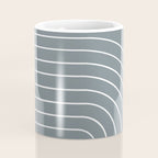Minimal Arch XLVII Neutral Grey Blue Modern Geometric Lines Coffee Mug Gallery Image 4