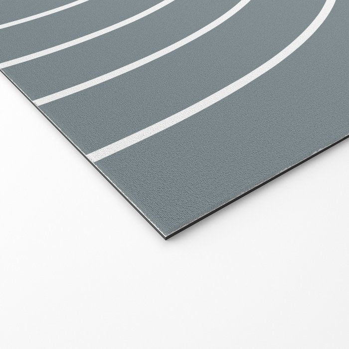 Minimal Arch XLVII Neutral Grey Blue Modern Geometric Lines Welcome Mat Gallery Image 2
