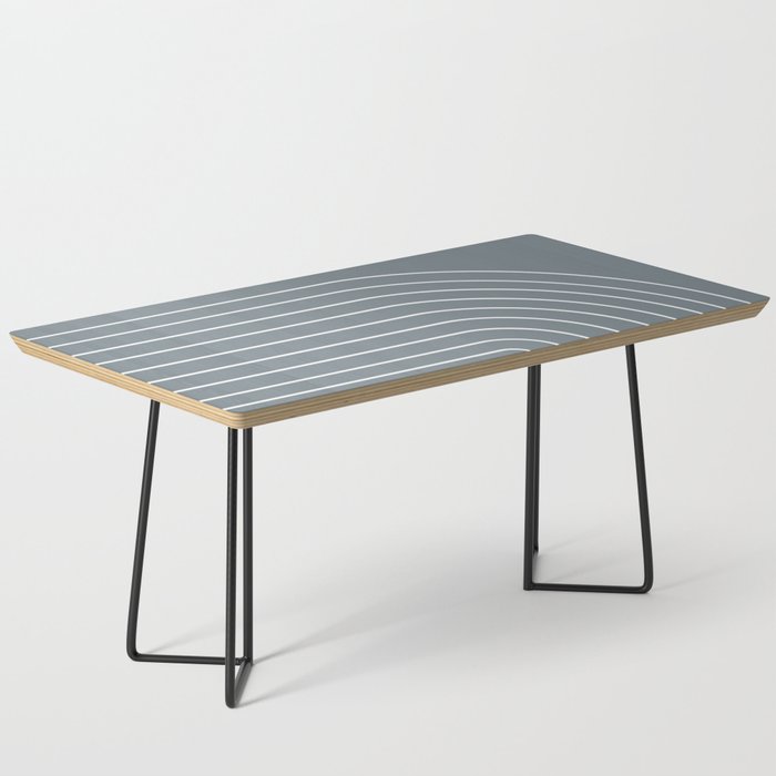 Minimal Arch XLVII Neutral Grey Blue Modern Geometric Lines Coffee Table Gallery Image 1