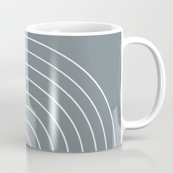 Minimal Arch XLVII Neutral Grey Blue Modern Geometric Lines Coffee Mug Gallery Image 1