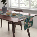 Heritage Wildflower Garden on Dark Blue Table Runner Gallery Image 2