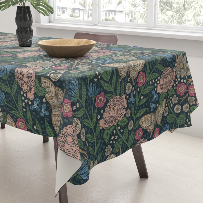 Heritage Wildflower Garden on Dark Blue Tablecloth Gallery Image 3