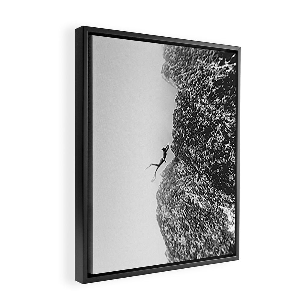 Freedive in the Mediterranean Sea Framed Canvas Print Gallery Image 2