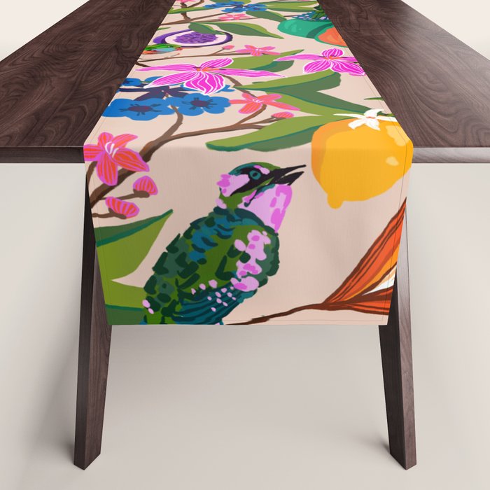 Summer vibes in tropical jungle Table Runner Gallery Image 1