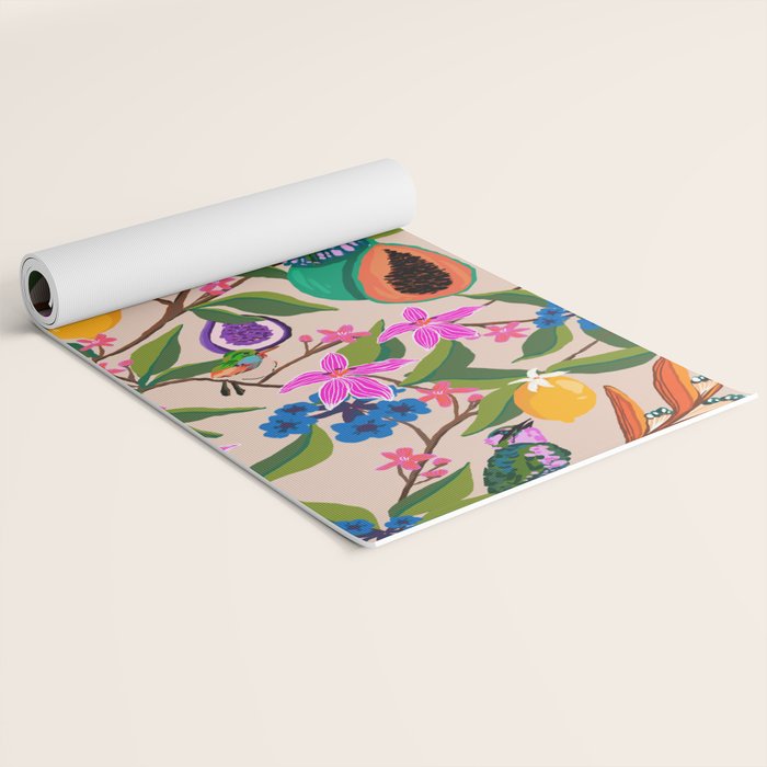 Summer vibes in tropical jungle Yoga Mat Gallery Image 2