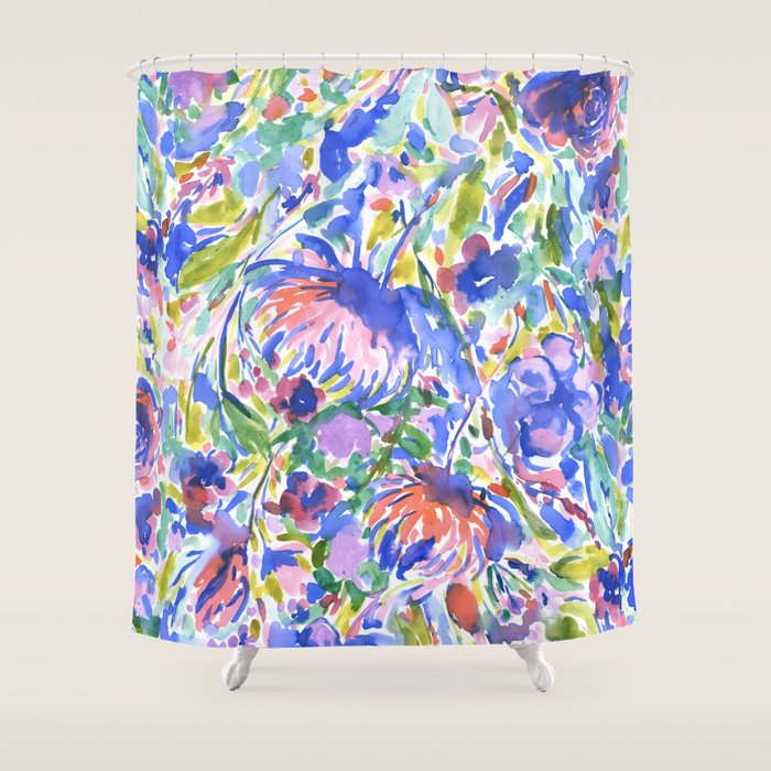 Maximal Floral Wild & Free Shower Curtain Gallery Image 1