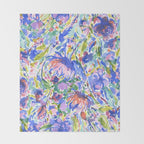 Maximal Floral Wild & Free Throw Blanket Gallery Image 2