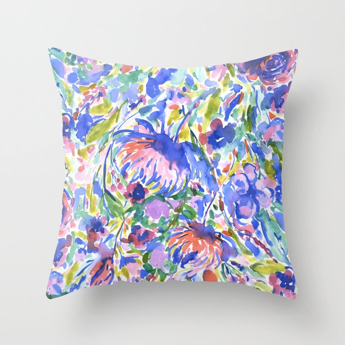 Maximal Floral Wild & Free Throw Pillow Gallery Image 1