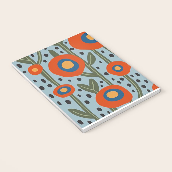 Flower Market Amsterdam, Modern Retro Flower Print Notebook Gallery Image 3