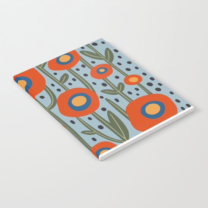 Flower Market Amsterdam, Modern Retro Flower Print Notebook Gallery Image 2