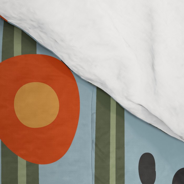 Flower Market Amsterdam, Modern Retro Flower Print Comforter Gallery Image 4