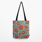 Flower Market Amsterdam, Modern Retro Flower Print Tote Bag Gallery Image 2