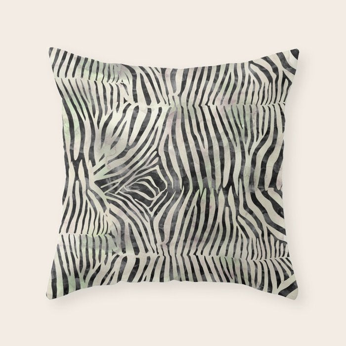 Zebra Print Throw Pillow Gallery Image 1