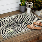 Zebra Print Outdoor Rug Gallery Image 2