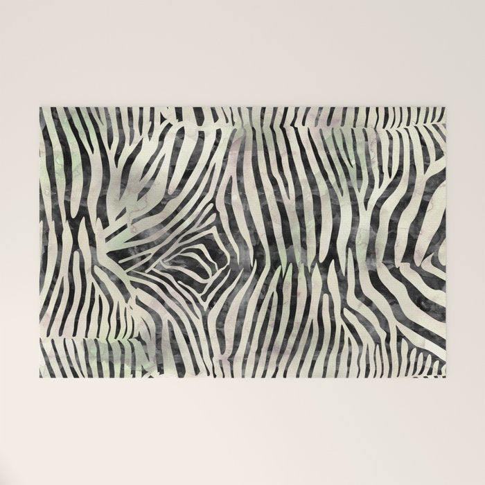 Zebra Print Welcome Mat Gallery Image 1