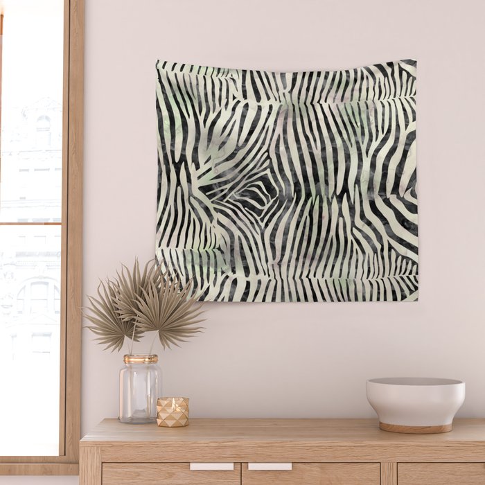 Zebra Print Wall Tapestry Gallery Image 2