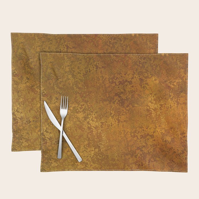 Vintage Gold Rust, Minimal Art Placemat Gallery Image 1