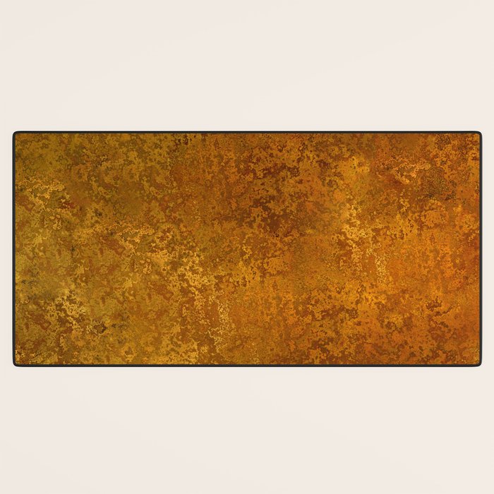 Vintage Gold Rust, Minimal Art Desk Mat Gallery Image 3