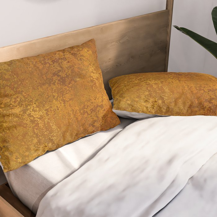 Vintage Gold Rust, Minimal Art Pillow Sham Gallery Image 2