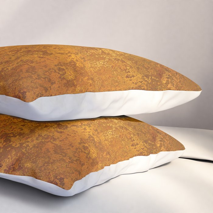 Vintage Gold Rust, Minimal Art Pillow Sham Gallery Image 3