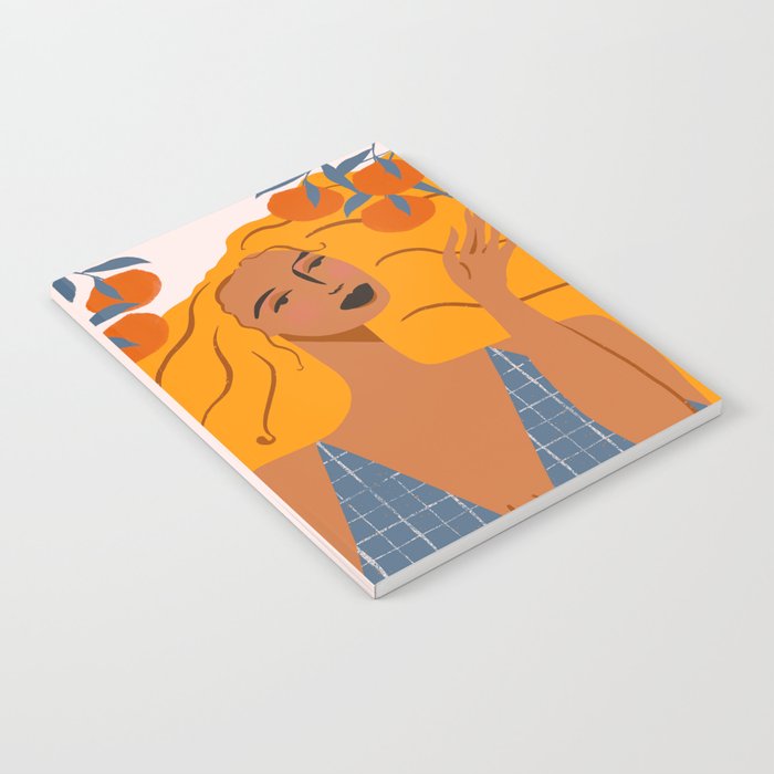 Woman Picking Clementines Notebook Gallery Image 2