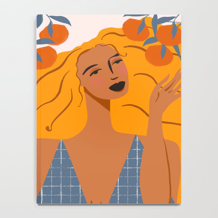 Woman Picking Clementines Notebook Gallery Image 4
