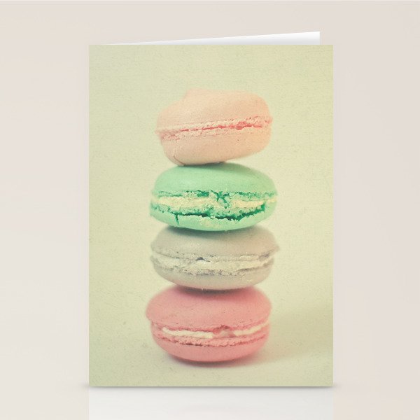 Four Macarons Stationery Card Gallery Image 1