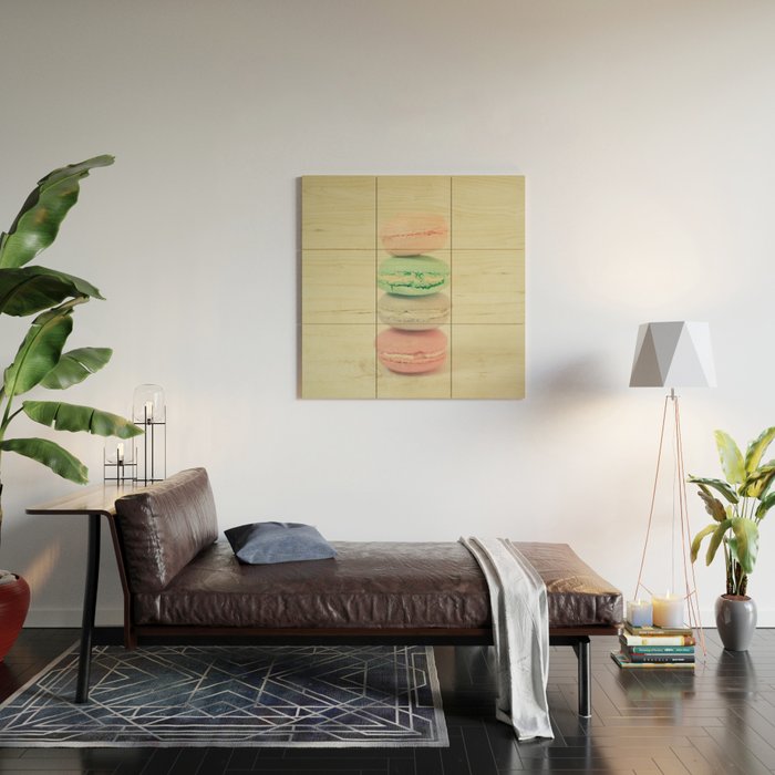 Four Macarons Wood Wall Art Gallery Image 2