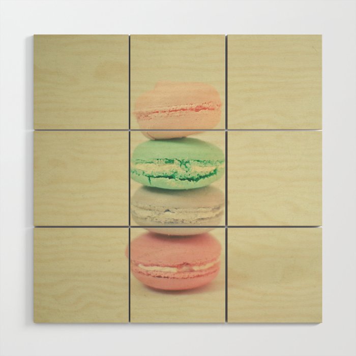 Four Macarons Wood Wall Art Gallery Image 1