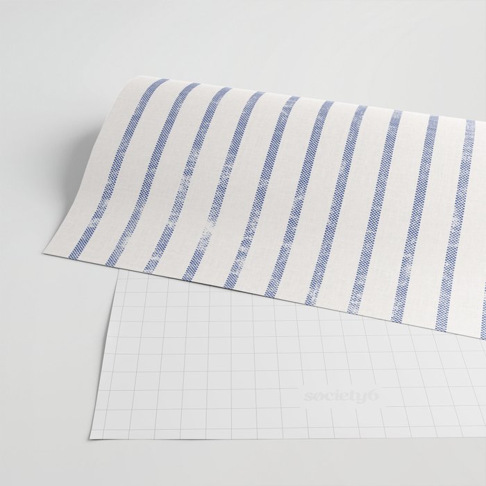 AEGEAN WIDE TICKING STRIPE Wrapping Paper Gallery Image 2